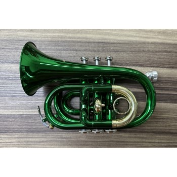 Trompete Pocket Dasons Verde e Laqueado